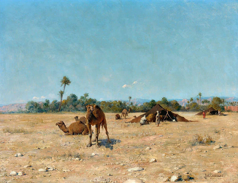 Bedouin Camp, Biskra. Jean Baptiste Paul Lazerges