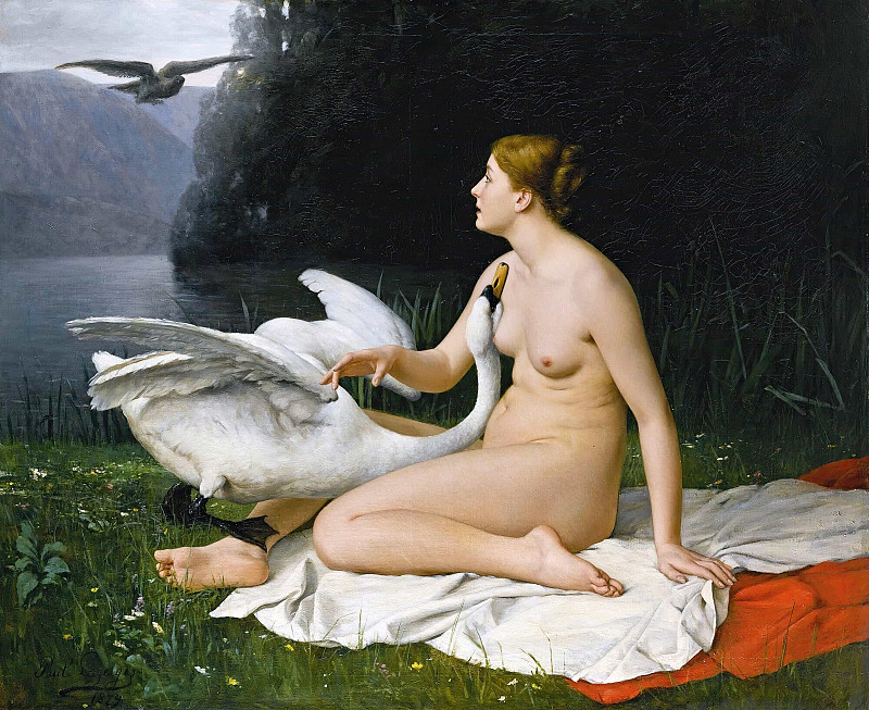 Leda and the swan. Jean Baptiste Paul Lazerges