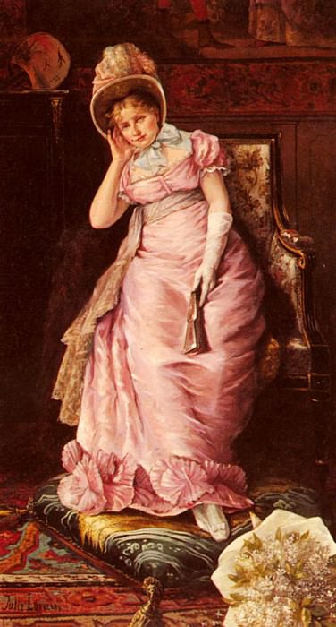 Lorain Julie Portrait Of A Lady In Pink. Джули Лорейн