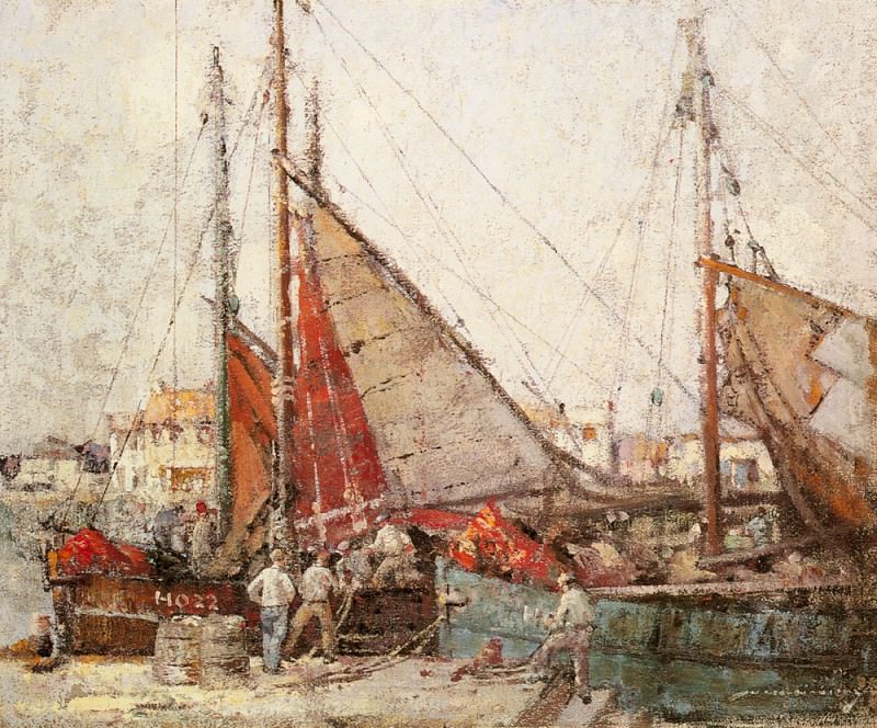 Lee Hankey William Fishing Boats Honfleur. Уильям Хэнки Ли