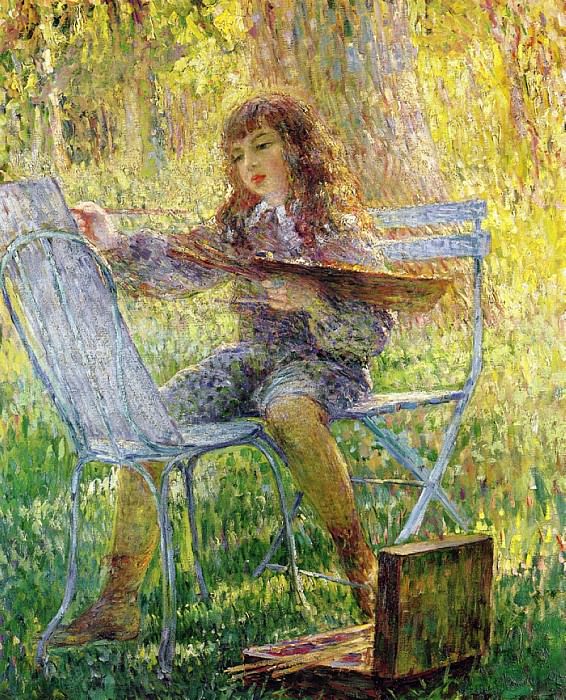 Юная художница, 1904-05. Анри Лебаск