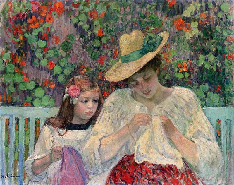 The Sewing Lesson 1905 06. Henri Lebasque
