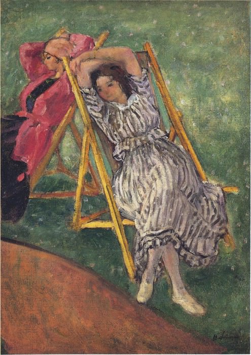 Two Girls Resting. Henri Lebasque