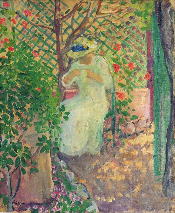 Marthe Lebasque in the Garden. Henri Lebasque
