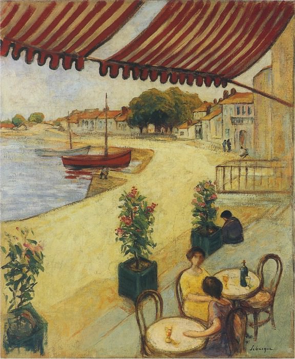 Cafe sur la Port. Henri Lebasque