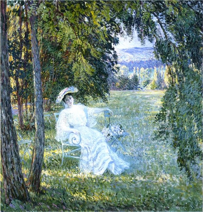 Мадам Виан, сидящая в парке. Анри Лебаск