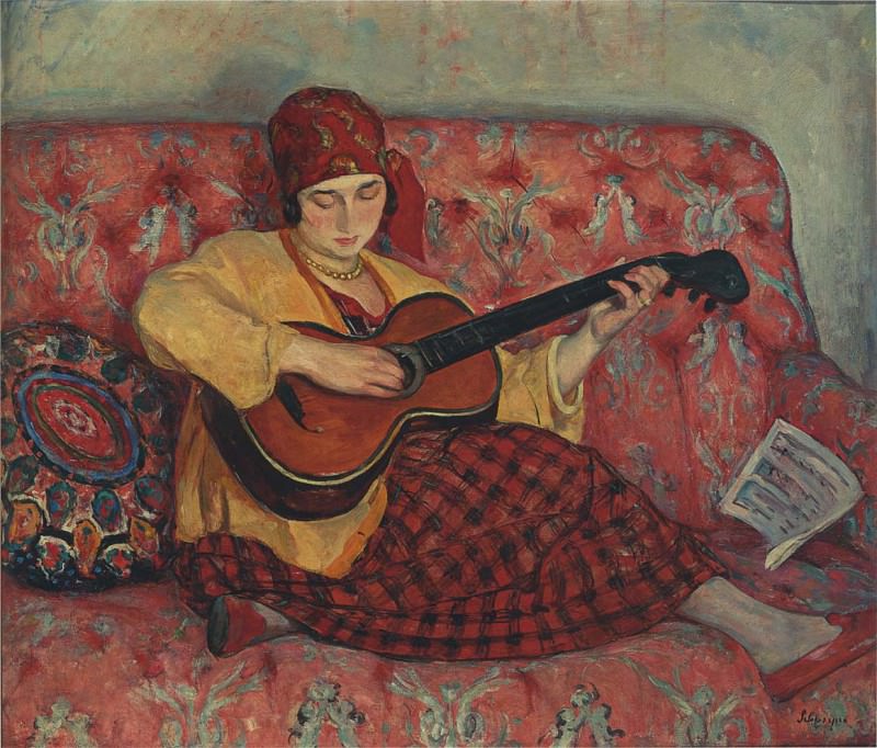 Young Girl with Guitar. Henri Lebasque