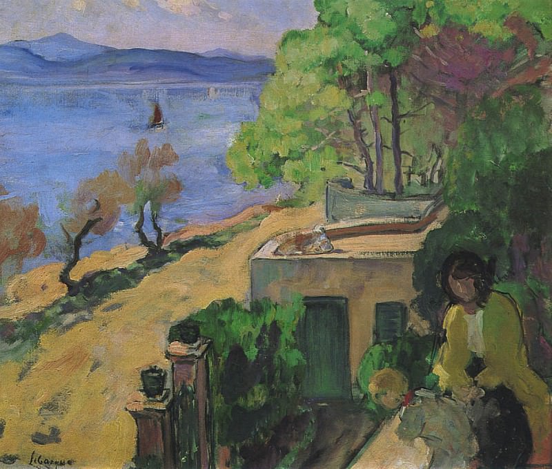 Вид моря с балкона. Анри Лебаск