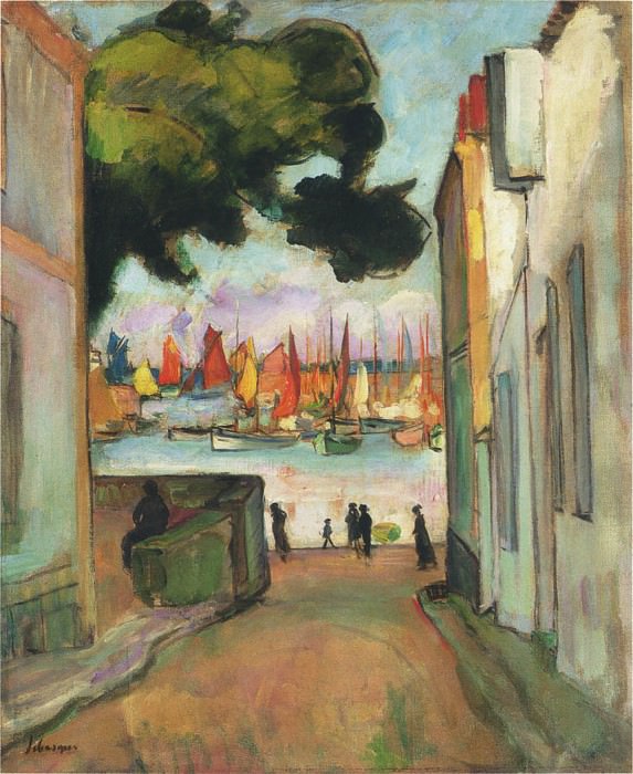 Street in Port Collioure. Henri Lebasque