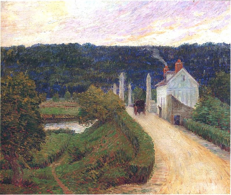 Country Road Bridge and Carriage. Henri Lebasque