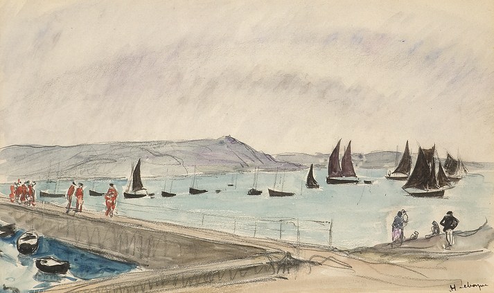 Two Boats at Saint Tropez. Henri Lebasque