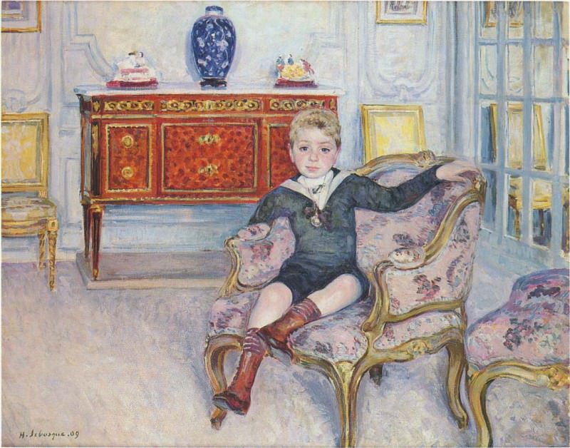 Young Boy in an Interior. Henri Lebasque