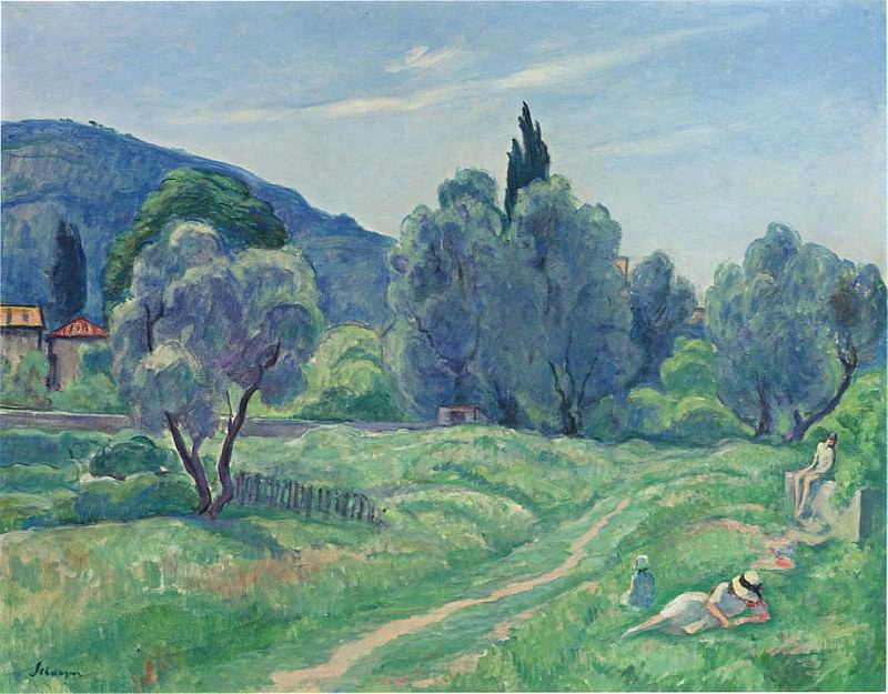 Olive Trees in Afternoon at Cannes. Henri Lebasque