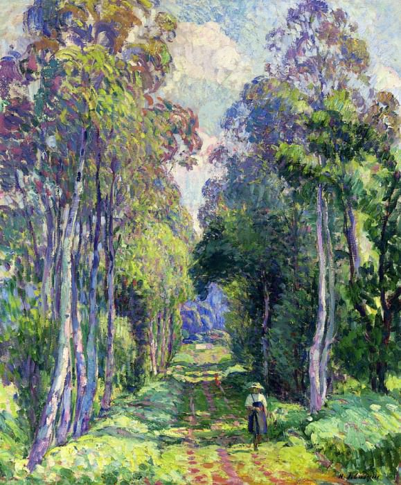 Прогулка в лесу в окрестностях Пьерфона, 1907. Анри Лебаск
