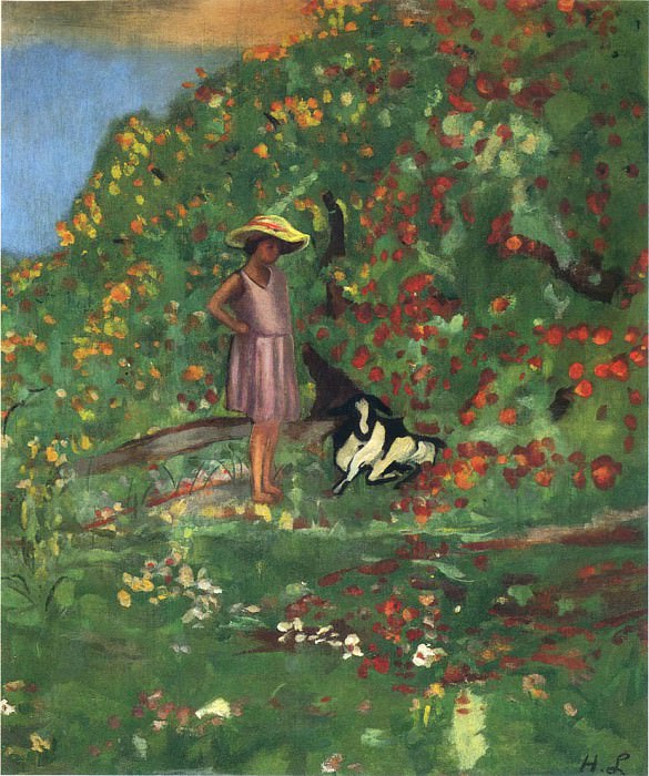 Young Girl with Goat. Henri Lebasque