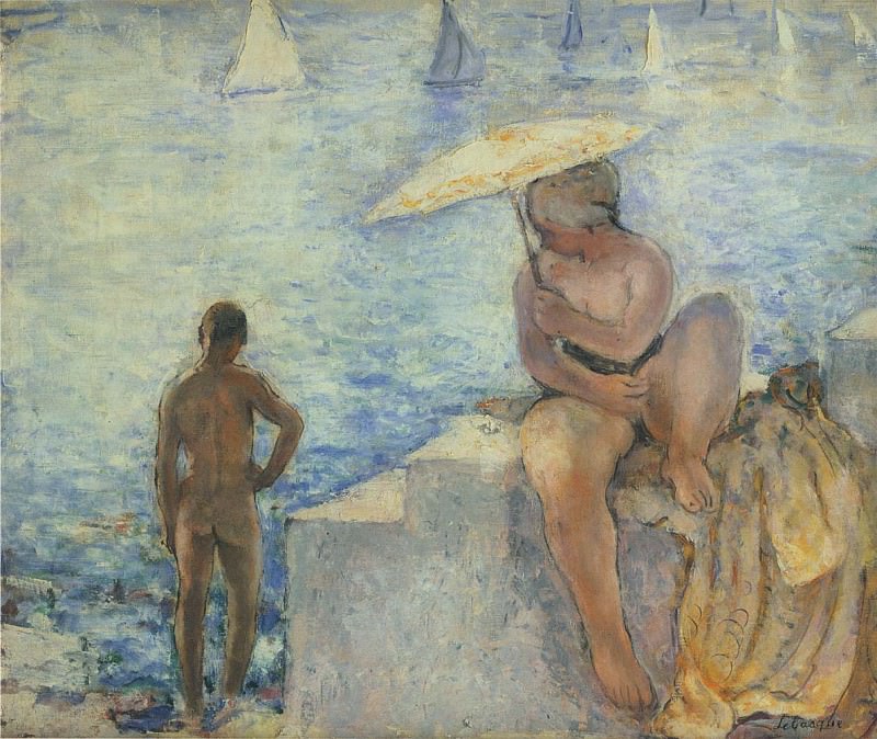 Young Bather with Parasol. Henri Lebasque