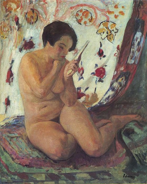 Обнаженная у зеркала, 1920. Анри Лебаск