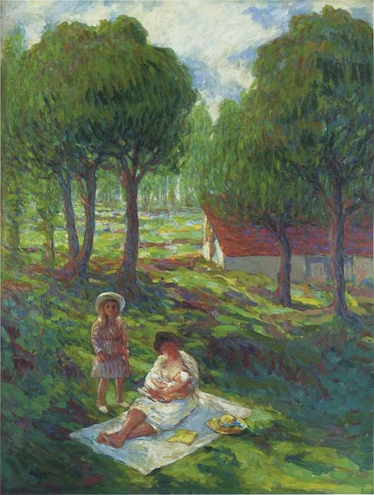Mother and Child in a Landscape. Henri Lebasque