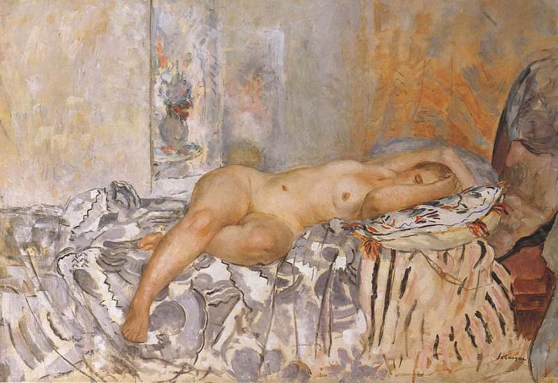 Nude on Spanish Blanket. Henri Lebasque