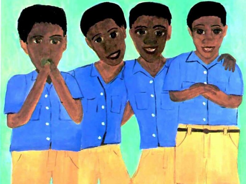 caribbean canvas schoolboys. Frane Lessac