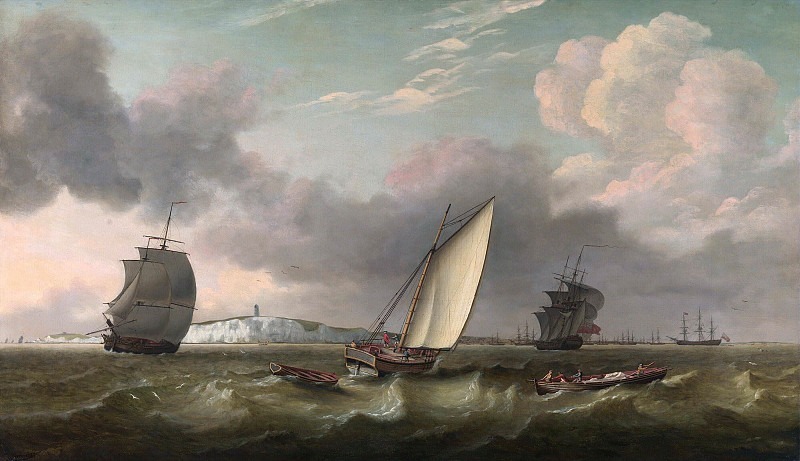 A Packet Boat Under Sail in a Breeze off the South Foreland. Thomas Luny