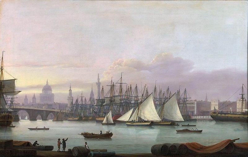 The Port of London. Thomas Luny