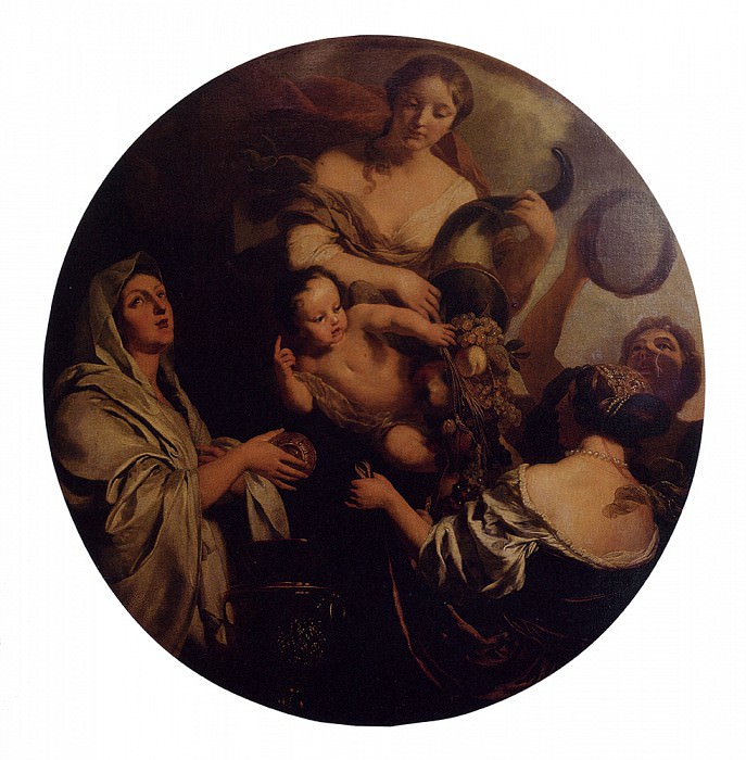 Lairesse Gerard De Allegory With An Infant Surrounded By Women. Gerard De Lairesse