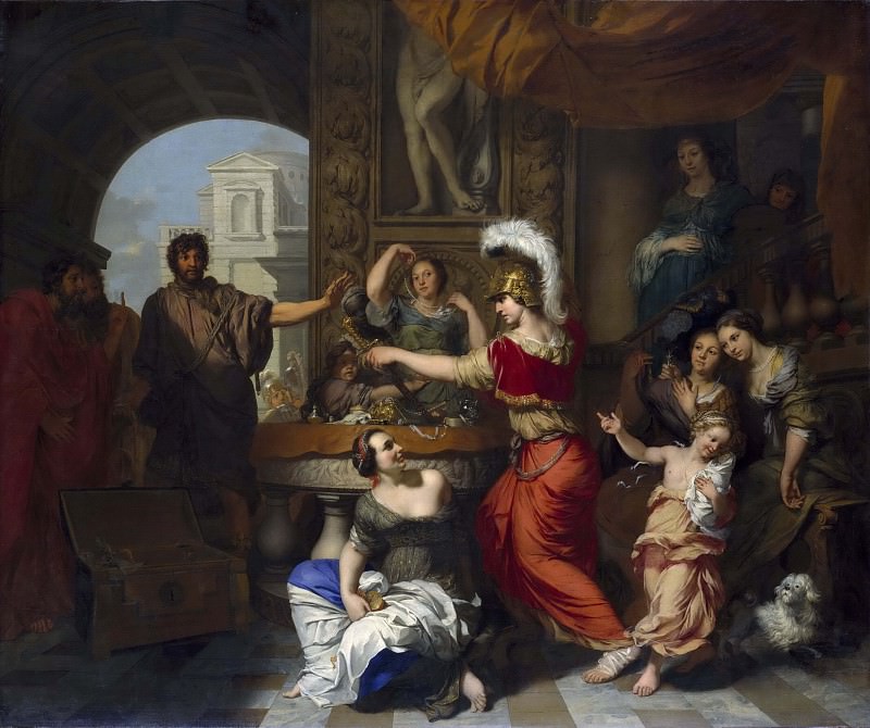 Achilles recognized by Ulysses at the Court of Lycomedes. Gerard De Lairesse