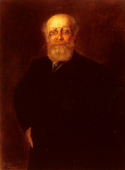 Portrait Of A Bearded Gentleman Wearing A Pince Nez. Franz von Lenbach