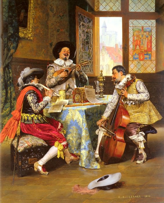 The Musical Trio. Adolphe Alexandre Lesrel