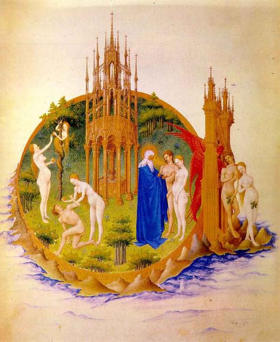 Limbourg Jean The Fall And The Expulsion From Paradise. Brothers Limbourg