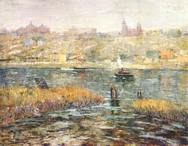 Река Харлем, ок.1913-15. Эрнест Лосон