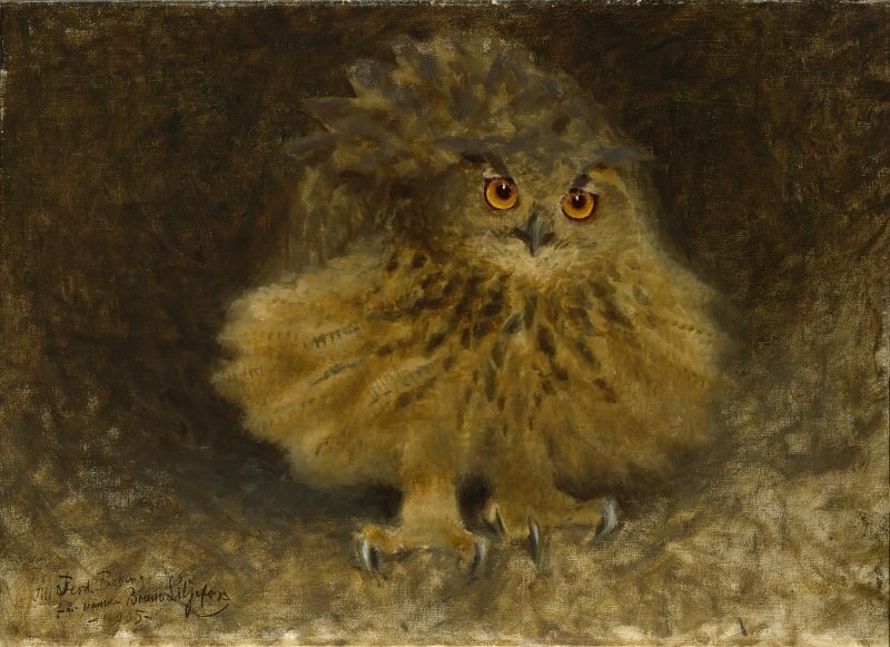 An Eagle Owl. Bruno Liljefors
