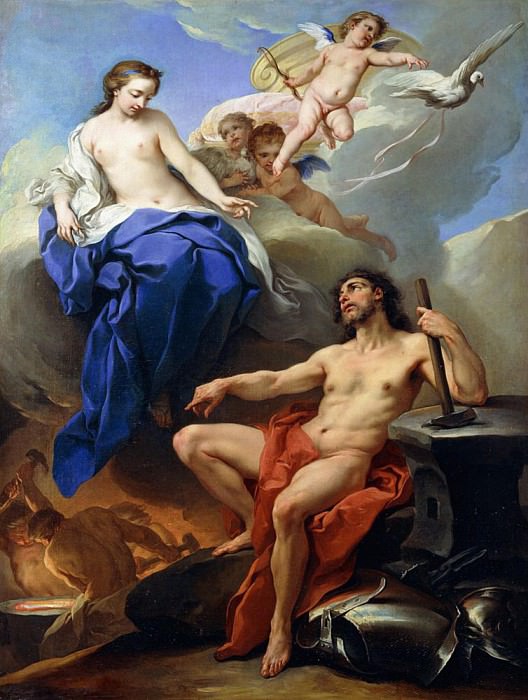 Venus Requesting Vulcan to make Arms for Aeneas. Charles-André van Loo