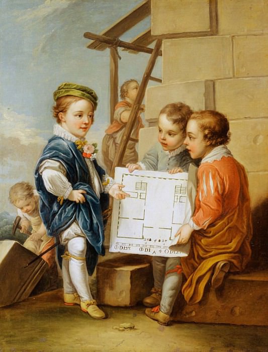 The Four Arts - Architecture. Charles-André van Loo