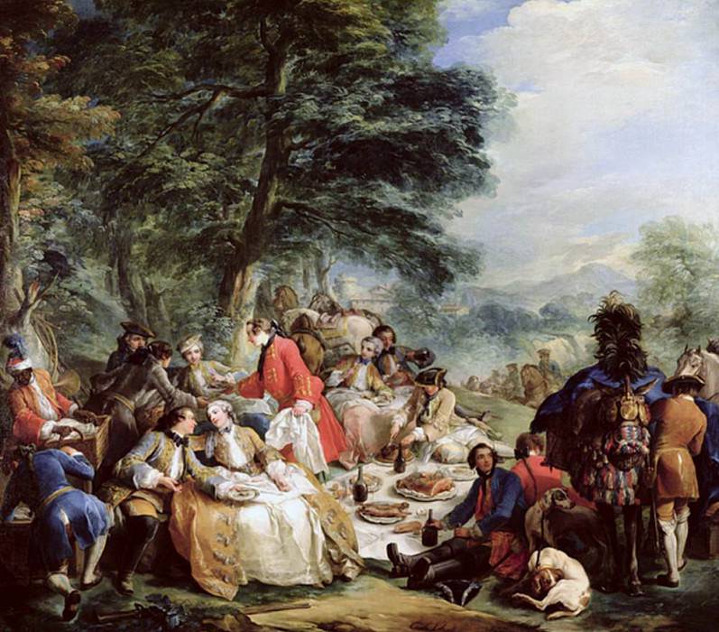 The Hunt Lunch. Charles-André van Loo