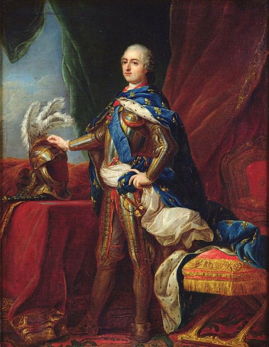 Портрет Людовика XV в доспехах 