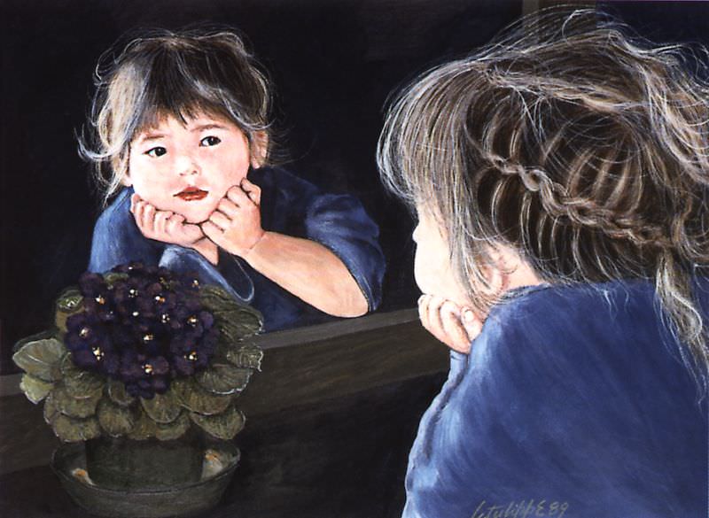 Девочка перед зеркалом. Андре Латулиппе