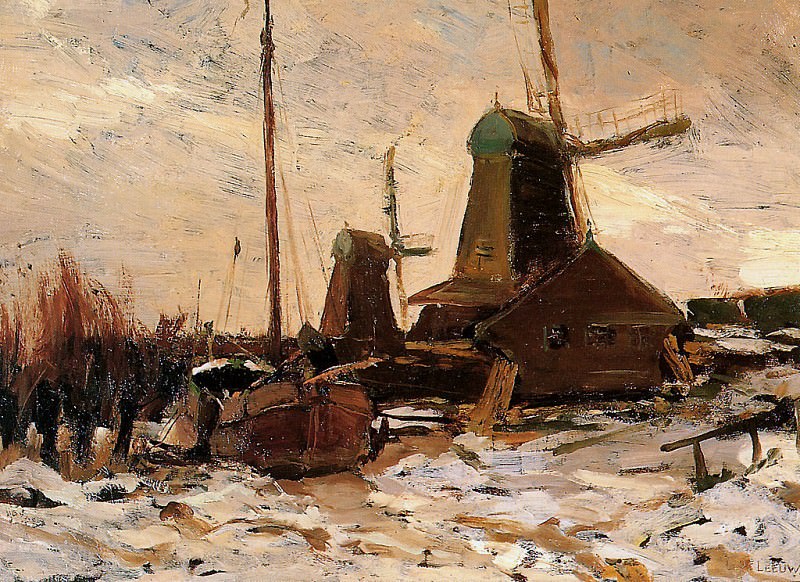 Mills at the Noordendijk. Alexis de Leeuw