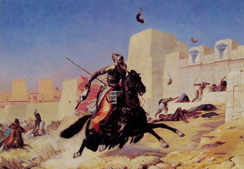 Le Roi Cambyse au Siege de Peluse. Поль Мари Ленуар