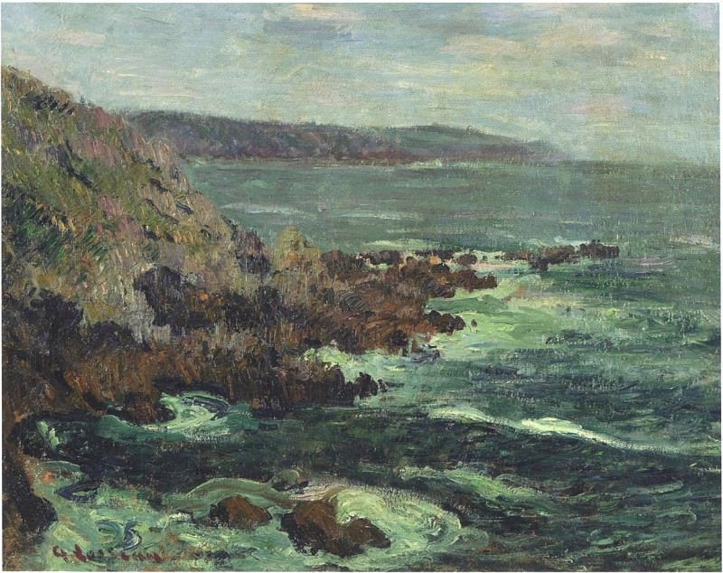 Rock Cliffs by the Sea in Britain 1906. Gustave Loiseau