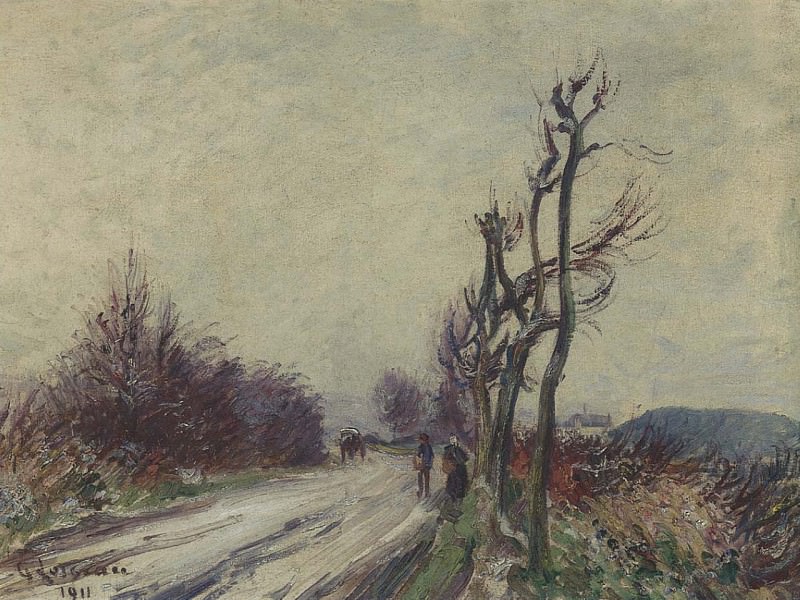 Village Road in Autumn 1911. Gustave Loiseau
