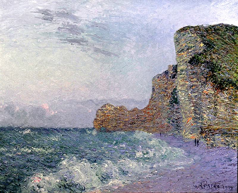 Скалы в Нормандии вечером, 1909. Гюстав Луазо