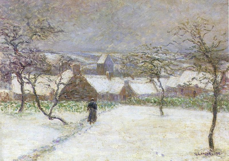 Path in the Snow. Gustave Loiseau