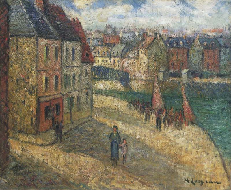 Quay at Dieppe. Gustave Loiseau