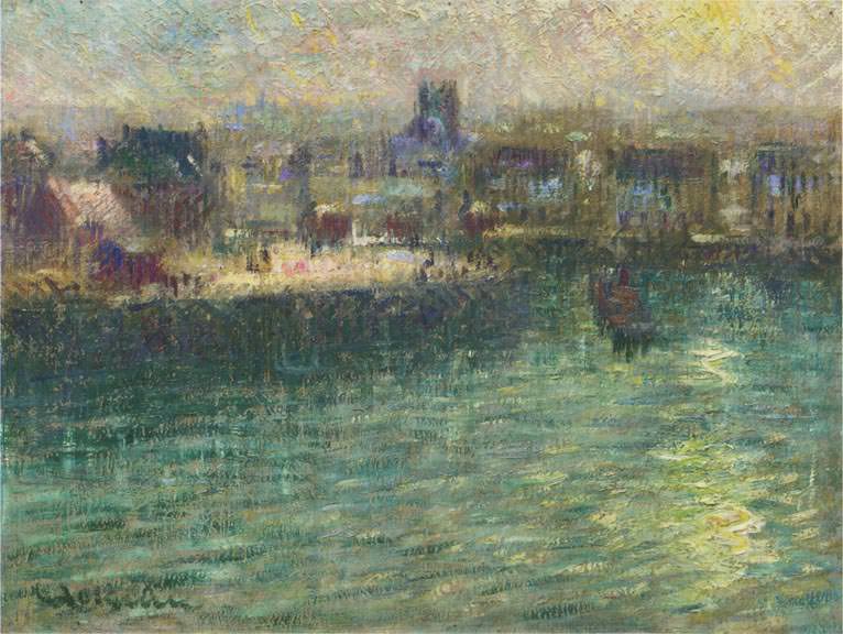 Port at Dieppe. Gustave Loiseau