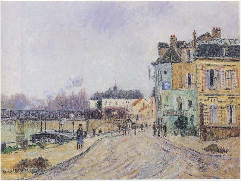 Quay on Oise in Pontoise 1906. Gustave Loiseau