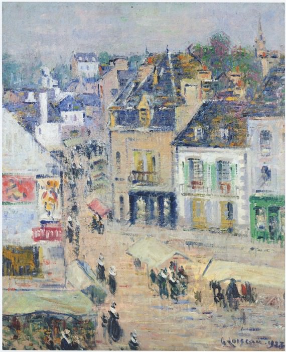 Pont Aven Gray Weather 1923. Gustave Loiseau