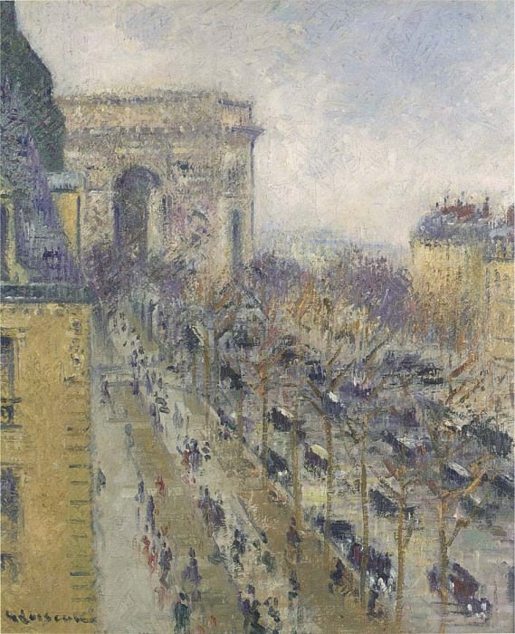 The Arc de Triomphe Friedland Avenue. Gustave Loiseau