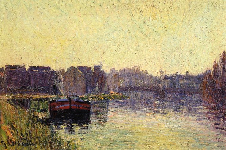 Barges on the Oise 1908. Gustave Loiseau